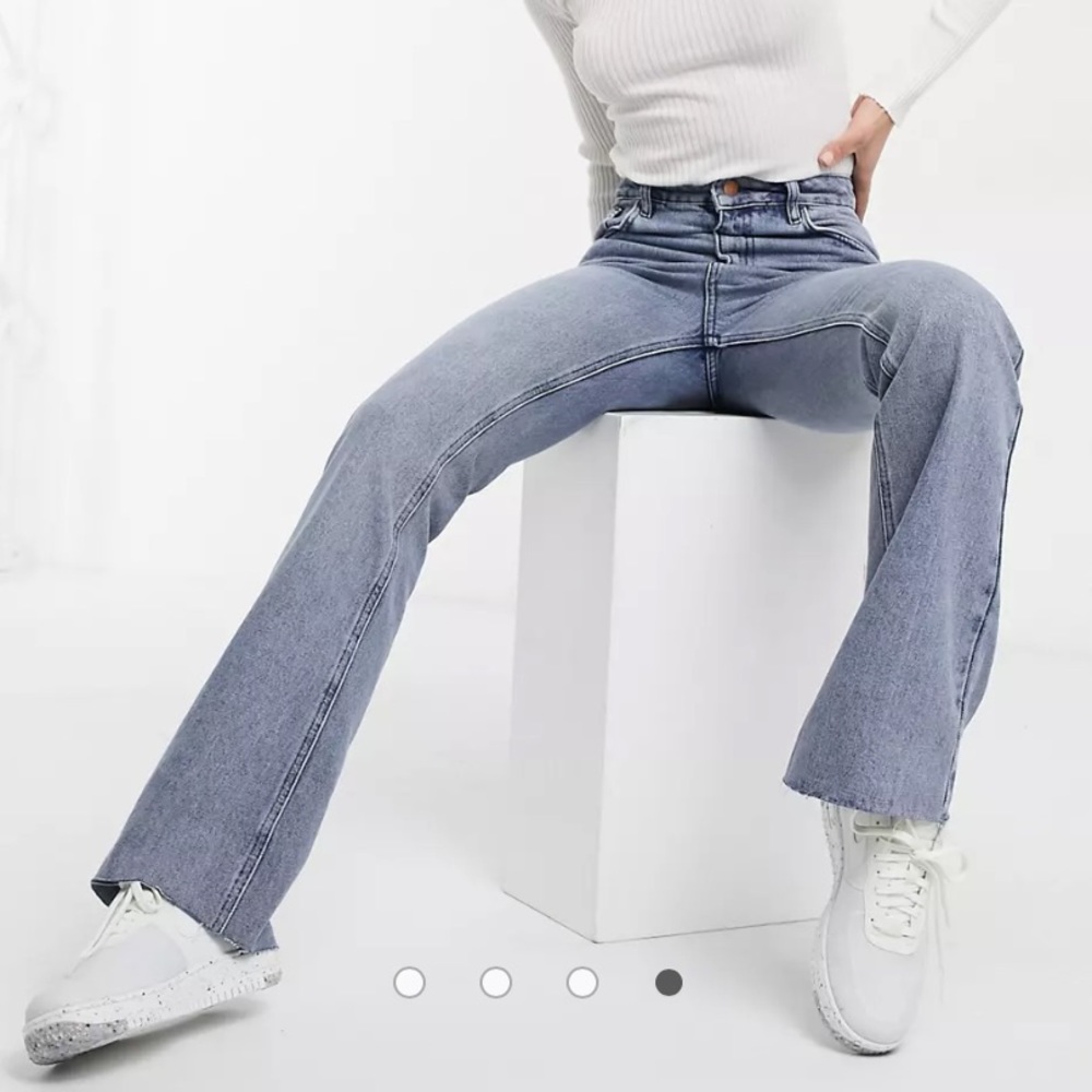 ASOS Reclaimed Vintage The '99 Flare Jean in mid blue wash